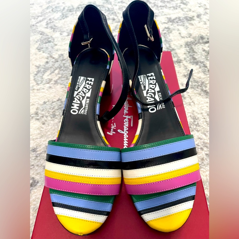 Salvatore Ferragamo Galizia Block heel size 7